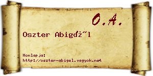 Oszter Abigél névjegykártya